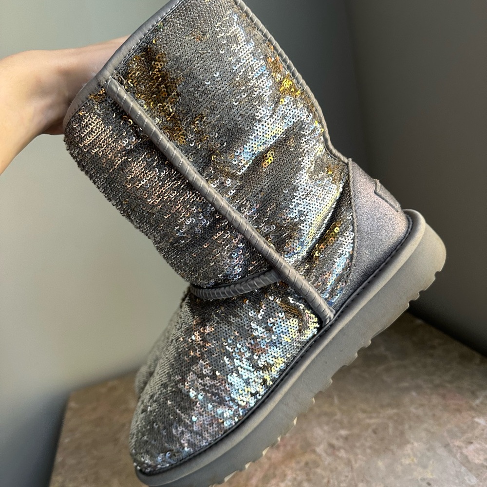 UGG Silver Sequin Boots